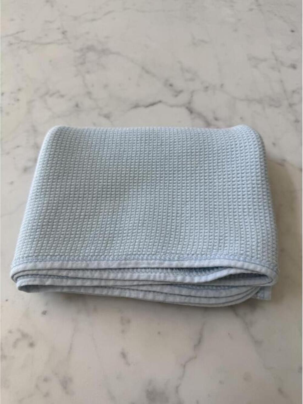 Vintage Carter’s Light Blue Waffle Weave Baby Receiving Blanket Nursery Blanket